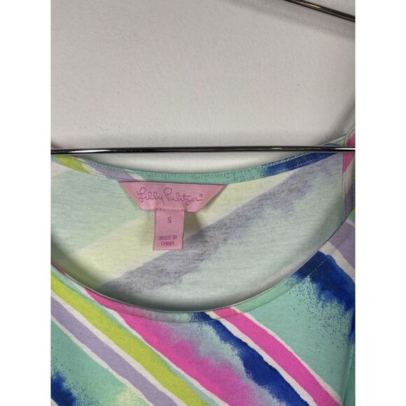 Lilly Pulitzer Magnolia Midi Ceviche Asymmetrical Stripe Dress Womens Size S - Picture 3 of 8